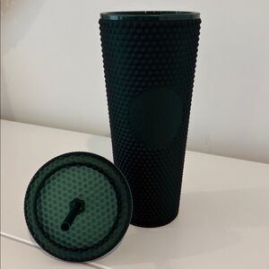 Starbucks 24oz matte dark green jelly studded cold cup tumbler venti travel cup